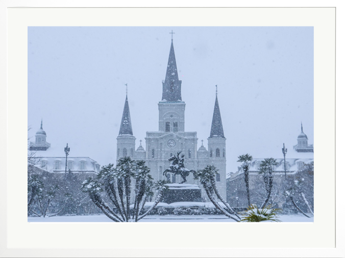 Heaven Sent: Snowfall Over St. Louis Cathedral